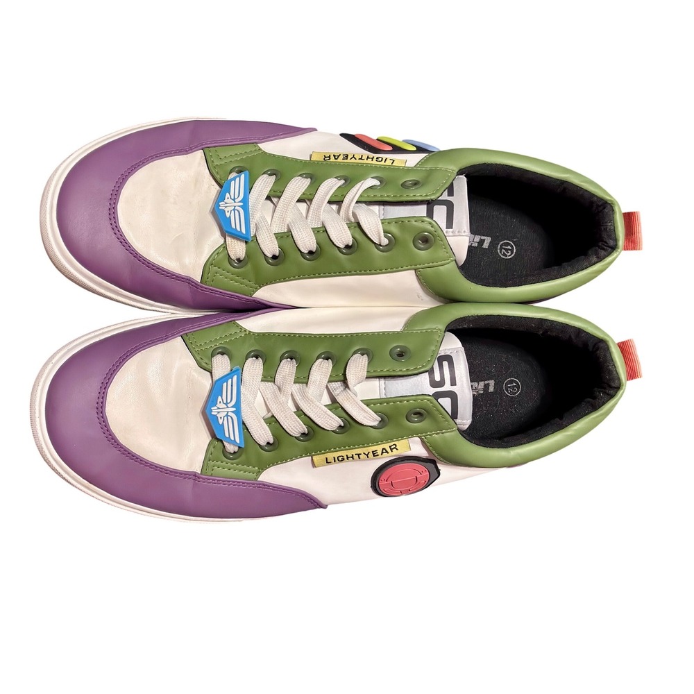 Ground Up Lightyear Sneakers Mens 12 White Green Purple Good Buzz Toy Story Shoe